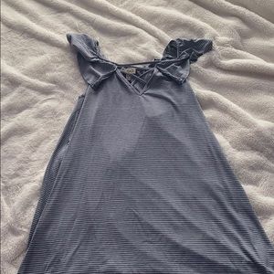 Off the shoulder stripped dress